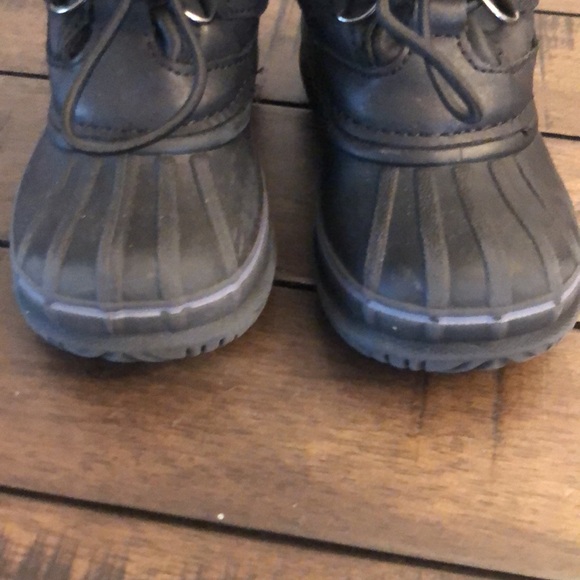 London Fog unisex black snow boots size 7 - Picture 6 of 6